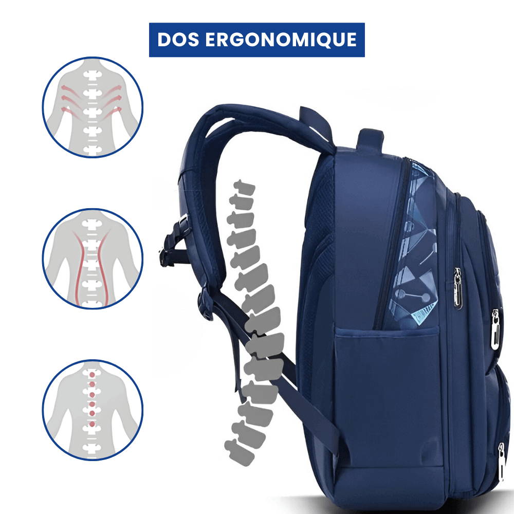 Cartable College Garcon Sac a Dos CM1 CM2 6eme